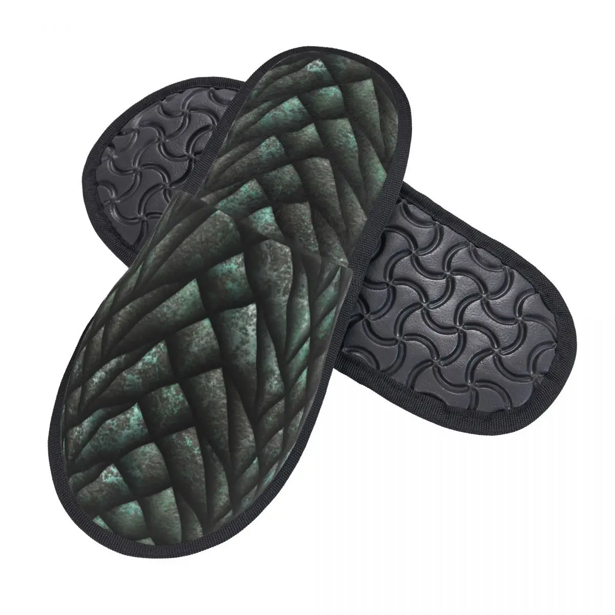 Plush Indoor Slippers Dragon Scales Warm Soft Shoes Home Footwear Autumn Winter