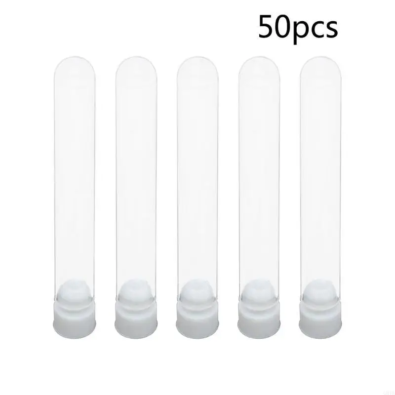 G8TA 50pcs/gói ống ly tâm rõ ràng được thiết lập với nắp chống lỗ để lý tưởng cho thí nghiệm của giáo viên học sinh