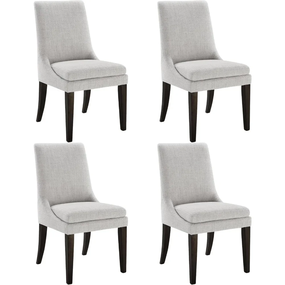 

Upholstered Dining Chairs Set of 4 - Modern High Back Armless Sidechairs with Performance Fabric for Dining Room & Kitchen