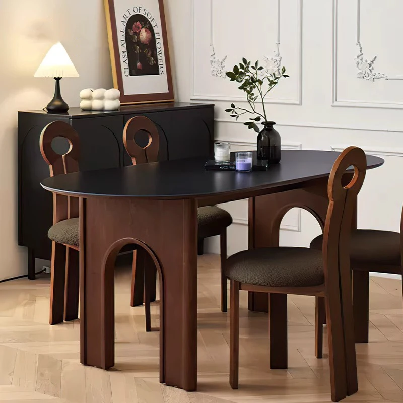 Italian Minimalist Dining Table Space Saving Vintage Premium Aesthetic Dining Tables Elegant Luxury Tisch Living Room Furniture