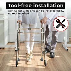 Universal Walker Feet Covers Help Seniors Walker Glide Feet Cover for Mobility Aid Accessories