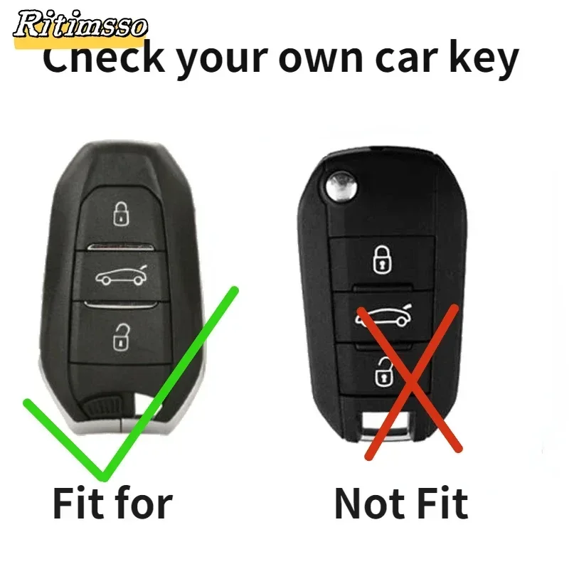 Alloy Car Key Case Cover Shell Fob For Peugeot 308 408 508 2008 3008 4008 5008 Citroen C1 C2 C4 C4L C6 C3-XR Picasso DS3 DS4 DS5
