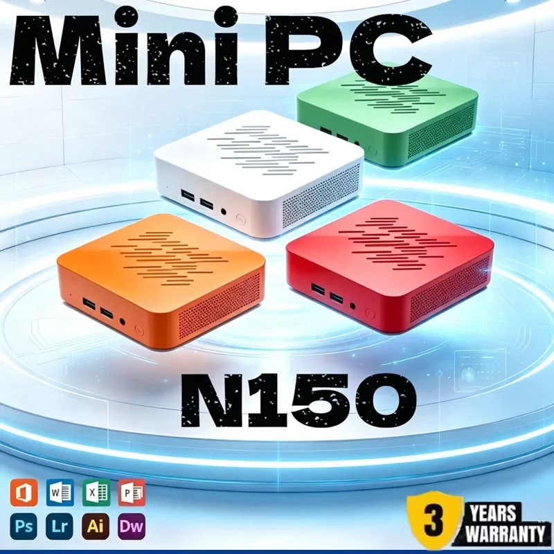 New Mini PC Intel N150 16GB RAM Optional 1TB 2TB Large SSD 4K HD Output Home Gaming Office Mini Desktop Computer