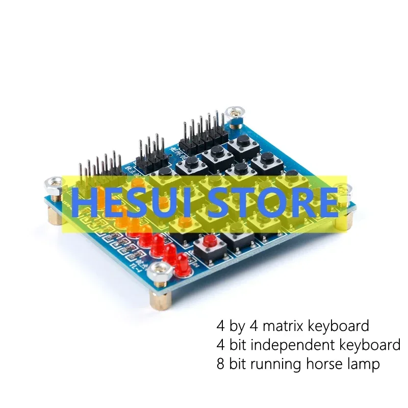 4*4 matrix keyboard 4X4 key module SCM external expansion keyboard 4 independent keyboard 8 bit running lamp