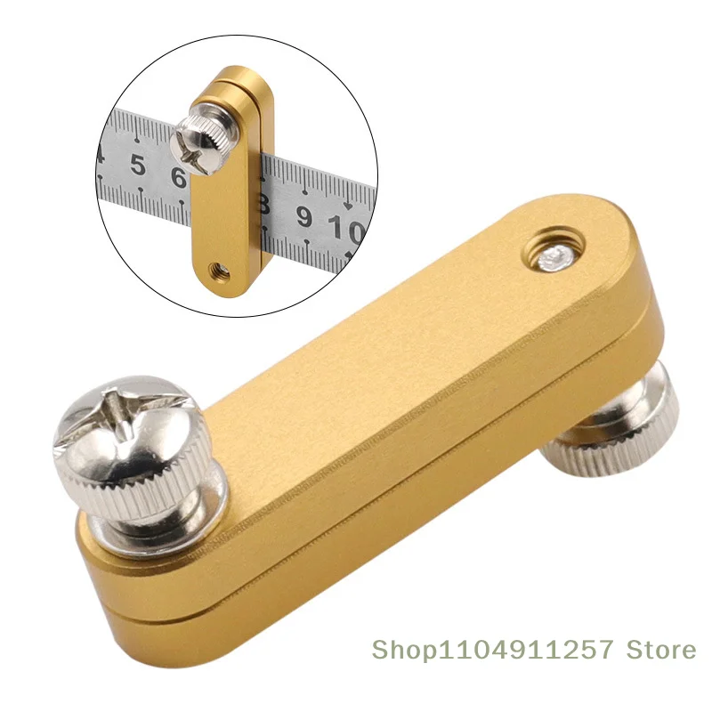 

Steel Ruler Positioning Block Multifunctional Angle Scriber Line Marking Gauge Woodworking Tools