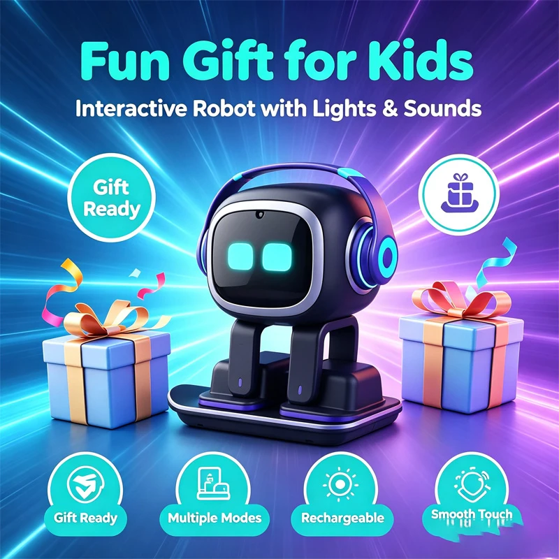 Artificial Intelligence Interactive Robot toys, Cute Desktop Electronic Pets, Used For Entertainment And Emotional Partners.