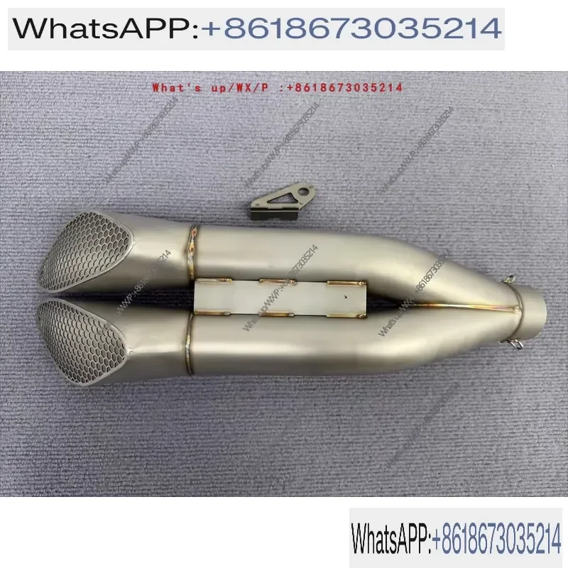 1pcs Stainless Steel Titanium Plated Exhaust Tail Pipe Muffler Tip 60mm Inlet 51mm Outlet Universal Fit for Car Motorcycle