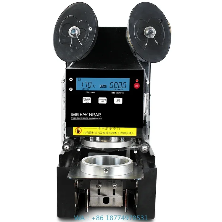 

Cup Sealing Machinem Coffee Plastic Full Automatic Cup Sealing Machine Bubble Tea Juice Ice CreaPaper Cup 90 95 120mm