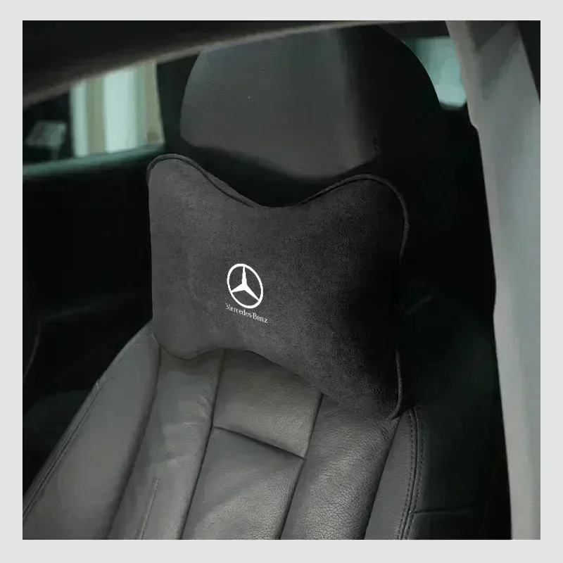 

Suede Car Seat Neck Pillow Headrest Head Rest Relax Protector For Mercedes Benz AMG W203 W206 W220 W205 W211 W212 W201 W210 W108