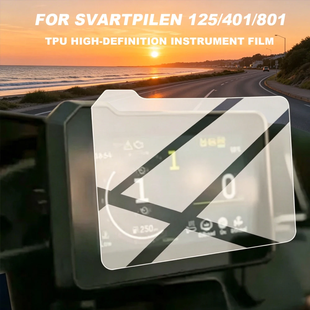 For Husqvarna Svartpilen 125/401/801 Motorcycle TPU Instrument Films Norden901 Dashboard Screen Protector LCD/TFT Retrofit Parts