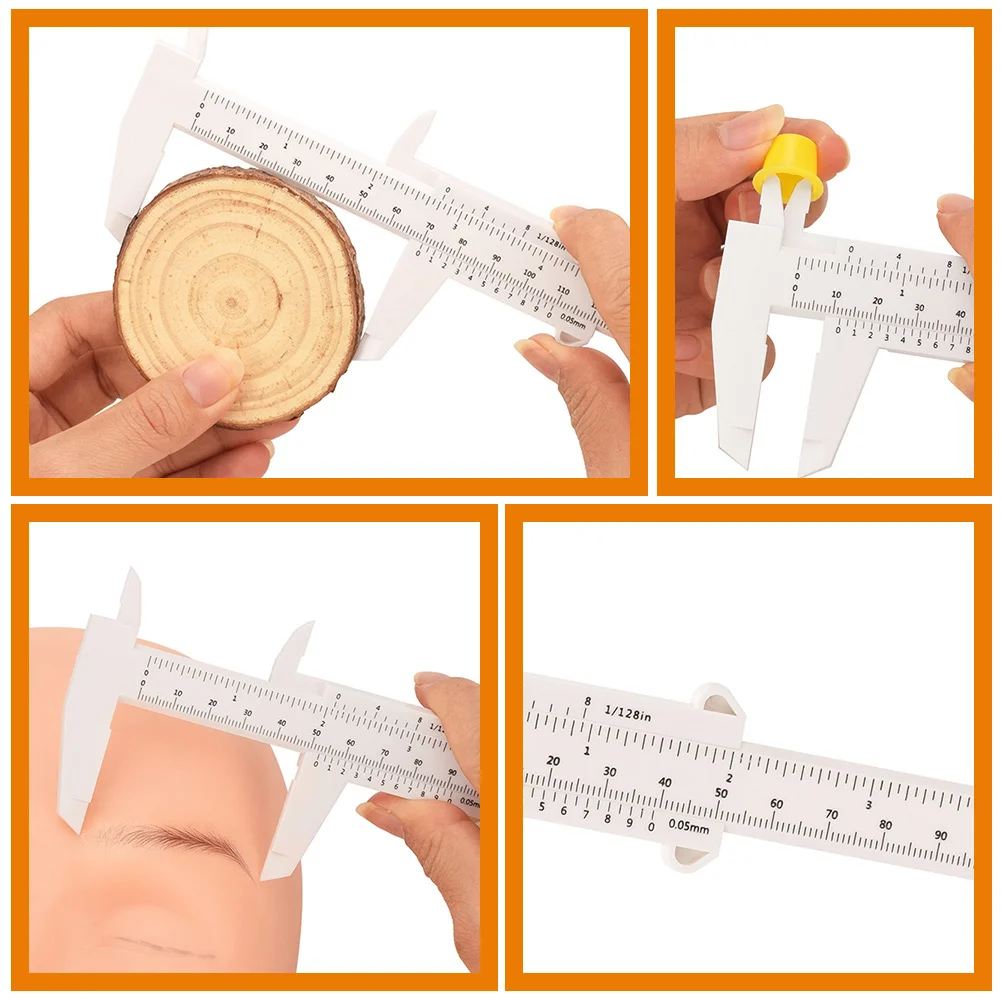 Righello per misurare le sopracciglia Calibri portatili a doppia scala per strumento di trucco Misurazione accurata delle sopracciglia Plastica durevole