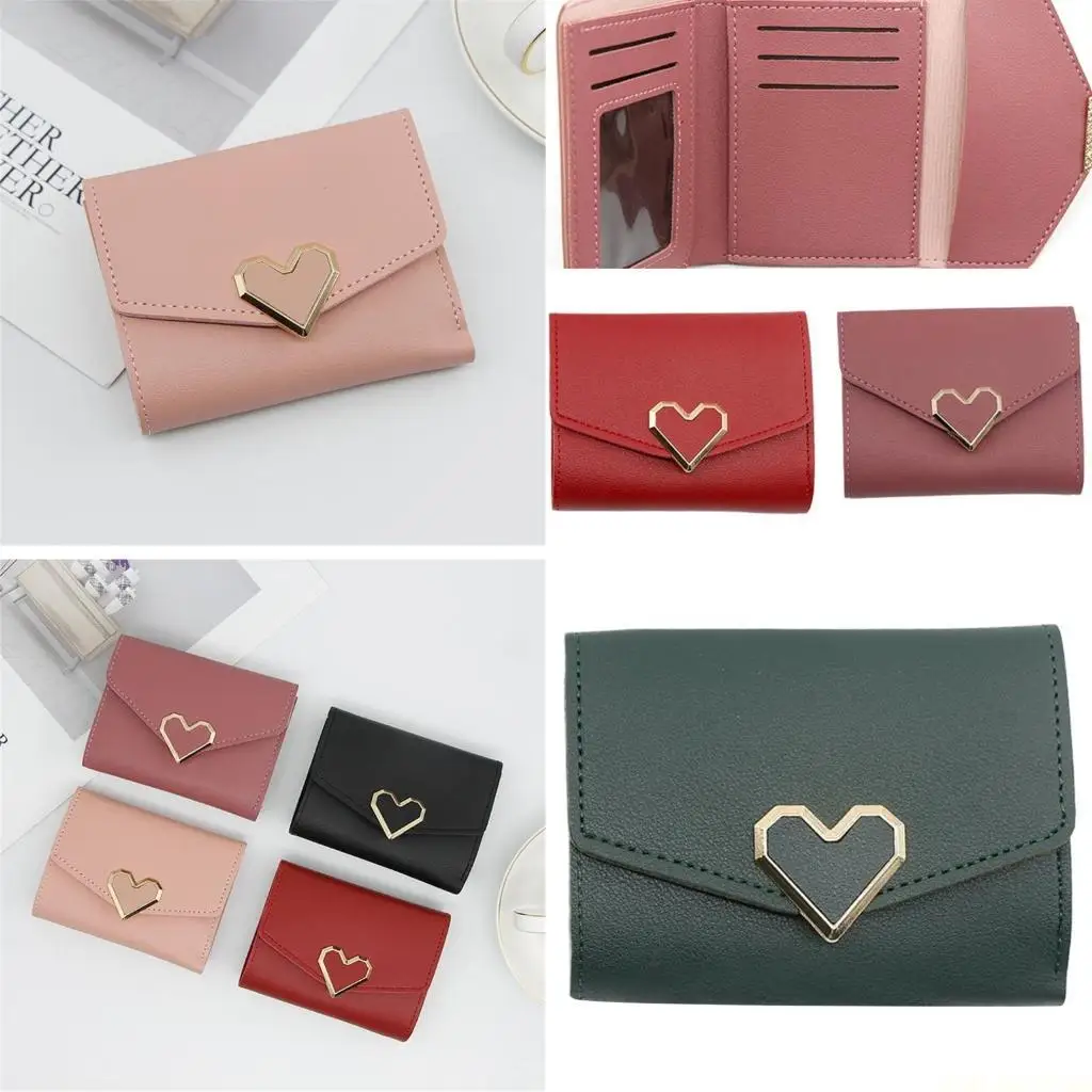 

X90D Stylish Women Short Wallet Business Card Slots and Coin Pocket Stay Organized