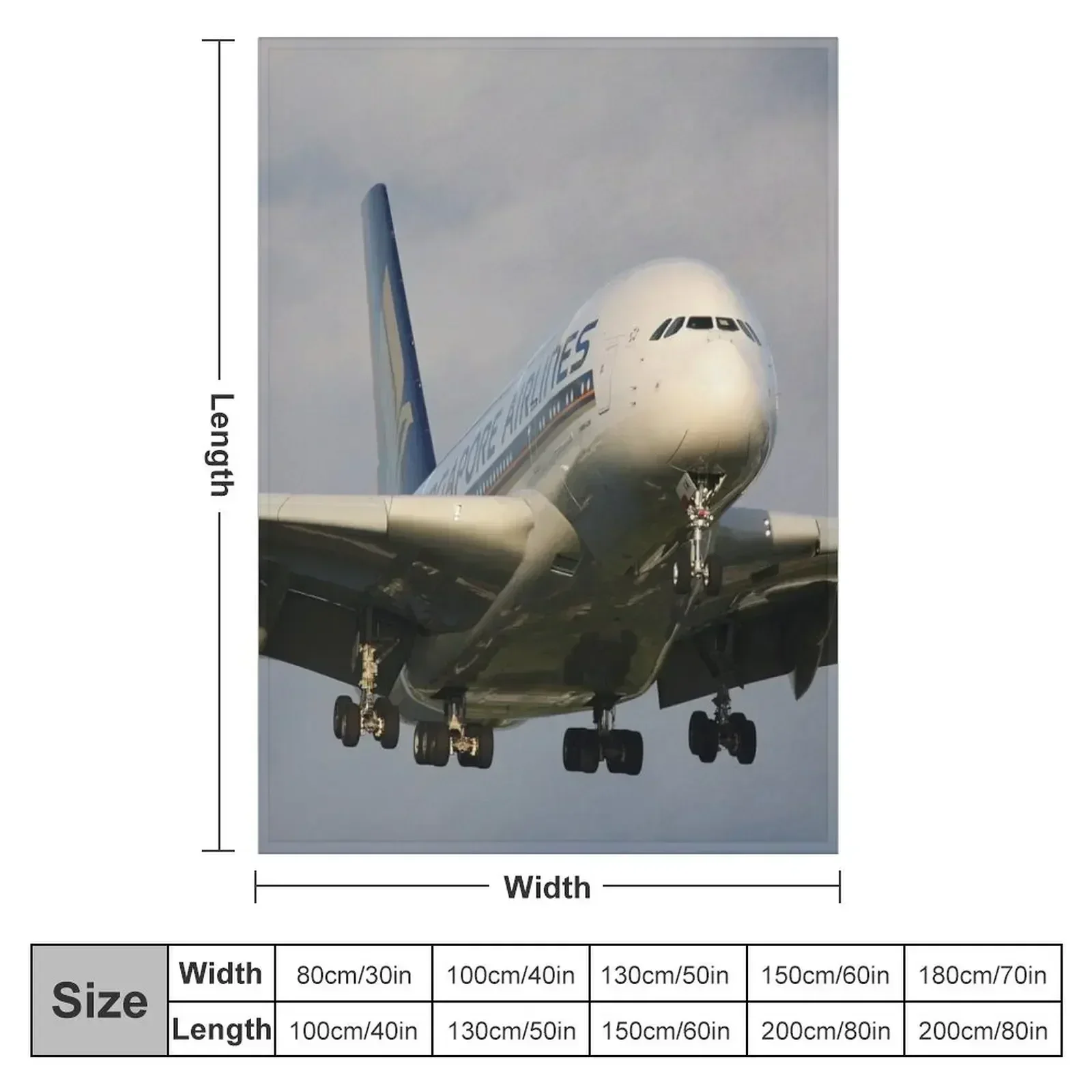 A380 Arrival Throw Blanket Summer Beddings Retros Furrys Thin Plush Multi-Purpose Blankets