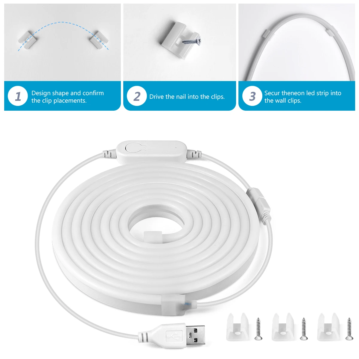 DC 5V USB Neon LED pasek światła RGB/ciepły biały opcjonalny dekoracyjna lampa do pokoju gracza z podświetleniem Wifi Tuya Smart DIY Neon