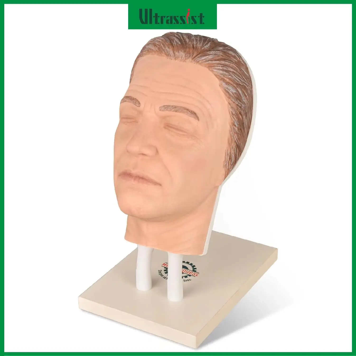 Ultrassist Silicone Face Model Mannequin Face Injection Training for Esthetician Facial Micro-Plastic Medical Student Practice