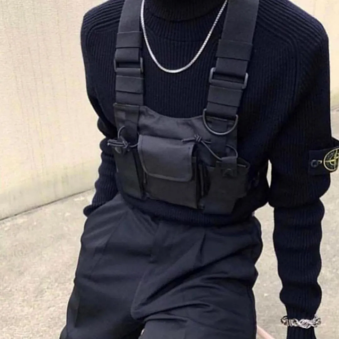 

Outdoor Sports Chest Rig Bag Multi-function Travel Storage Pockets Hip-hop Streetwear Tactical Vest Backpacks Nylon Waist Packs