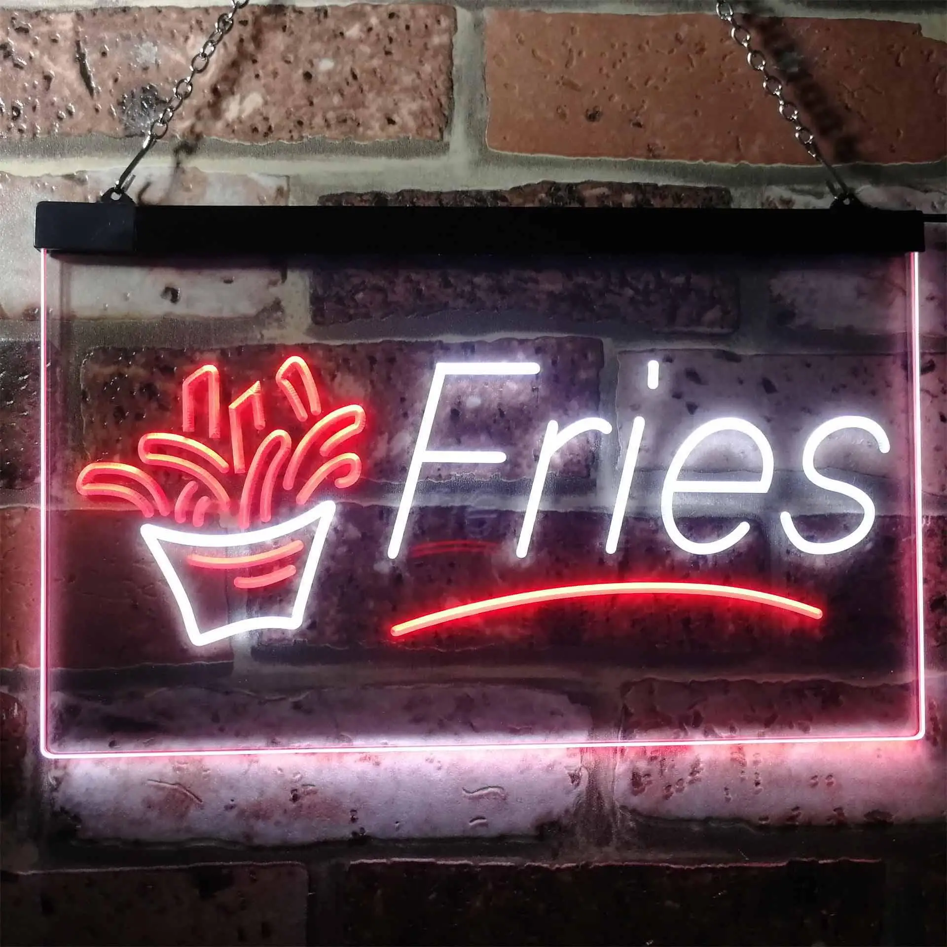 

Fries. Fast Food French Fries Dual Color Led Neon Sign st6-i3148