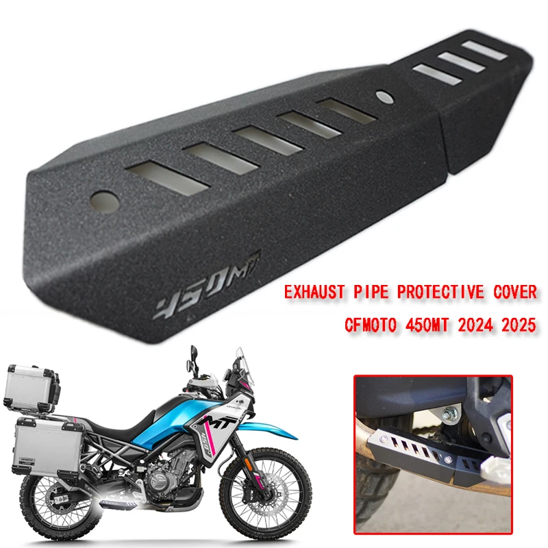 

Motorcycle Accessories Aluminum Exhaust Pipe Middle Section Scald Protection Cover For CFMOTO CF 450 MT 450MT MT450 2024 2025
