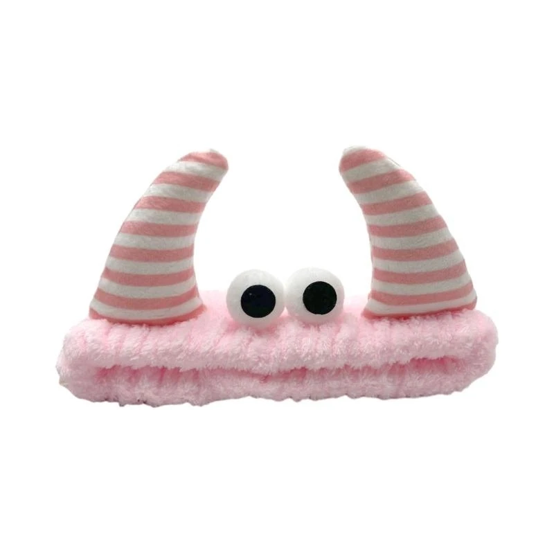 

652F Girls Cartoon Headbands Funny Clown Horn Headwear Soft Hair Bands Accessories Spring Hair Bands Birthday Party