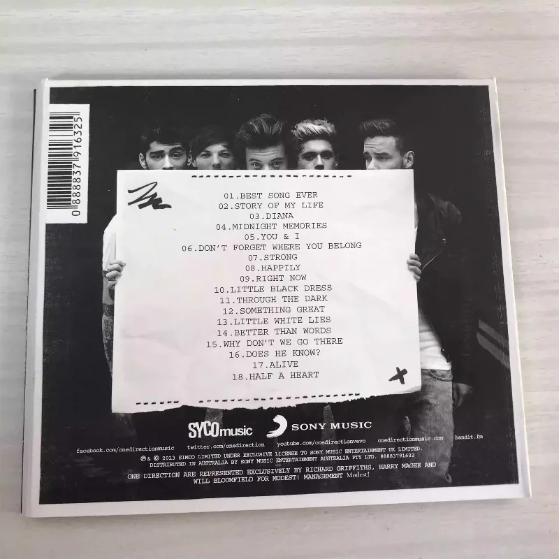 CD Pop & Pop-Rock Album One Direction Music CD Midnight Memories Authentic Edition Cosplay Walkman Car Soundtracks Box Gifts - view 5