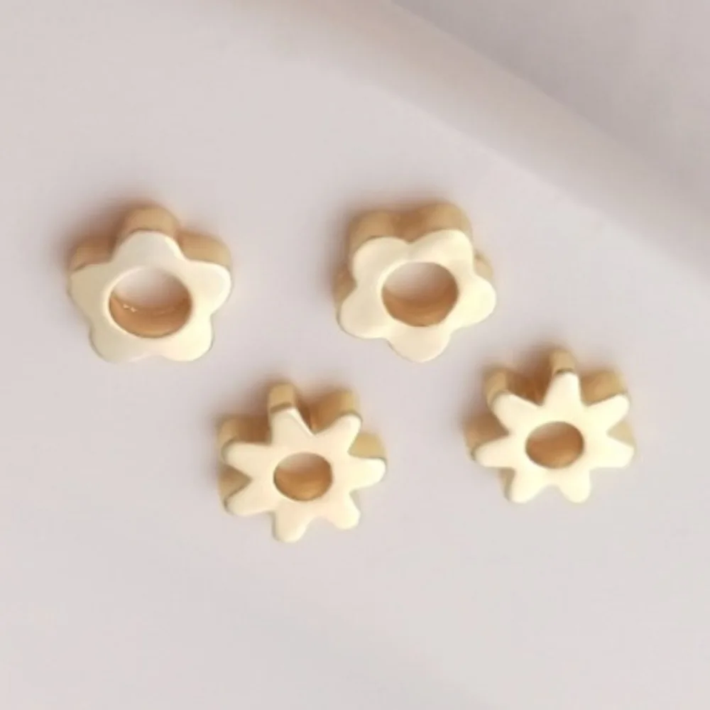 

Медная бусина 14-каратного золота, цвет подсолнуха, прокладка для бусин ручной работы, прокладка для браслета «сделай сам», ожерелье, ювелирные аксессуары