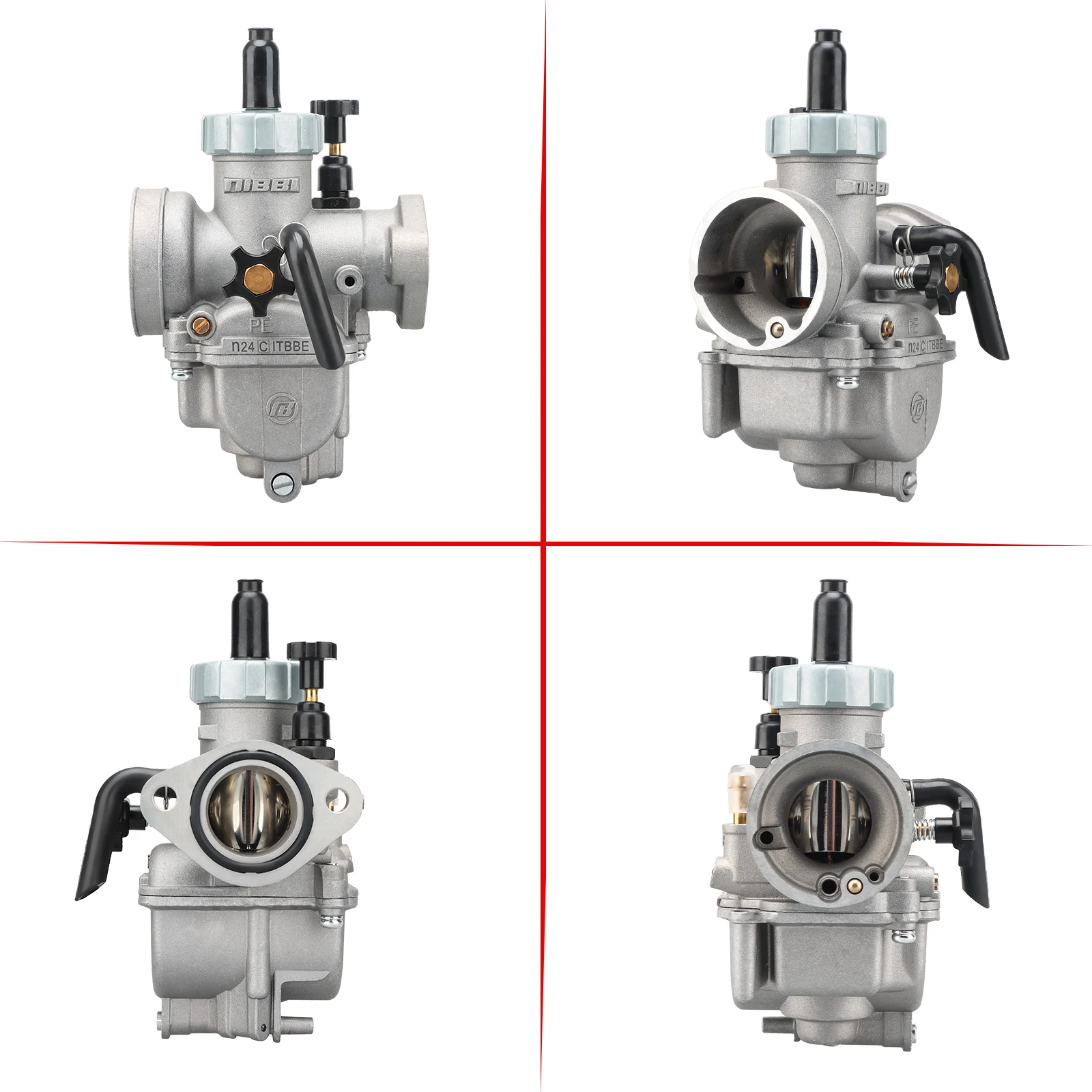 Nibbi 2t 4t carburador pe19/22/24/26/28mm flange motor de motocicleta com jatos carb para yamaha kawasaki suzuki pit dirt bike