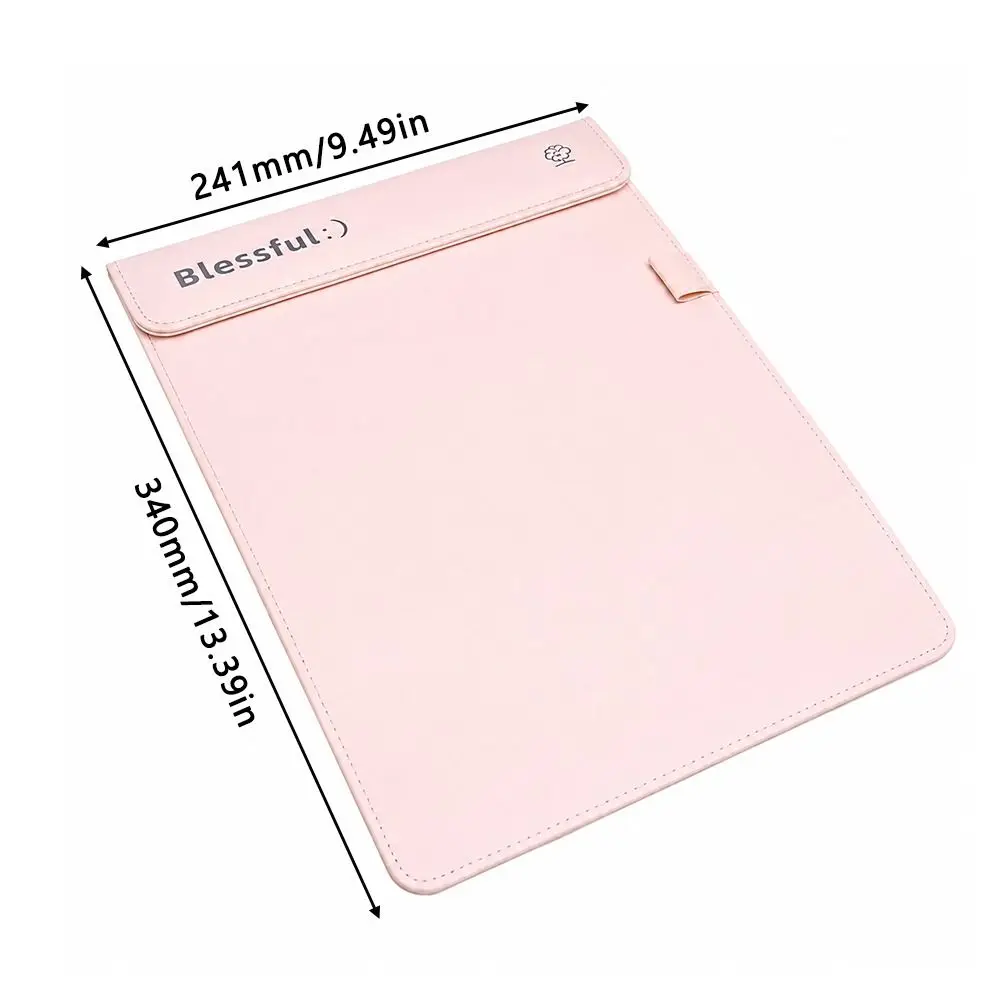 Simple PU Leather Clipboard Magnetic Single/Double Clip Writing Pad Document Holder Students