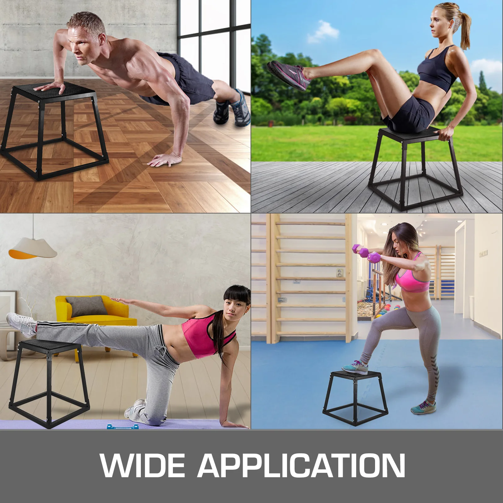 VEVOR 12/18/24 "높이 Plyometric 플랫폼 상자 Plyometric 박스 점프 홈 체육관 조련사 컨디셔닝