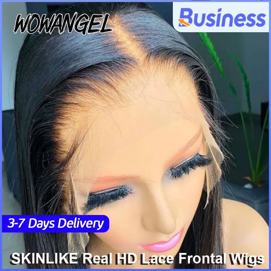 

Wow Angel SKINLIKE Real HD Lace Front Wigs Short Bob Wig Blunt Cut Wig 13x4 HD Lace Frontal Human Hair Wigs Pre Plucked Glueless