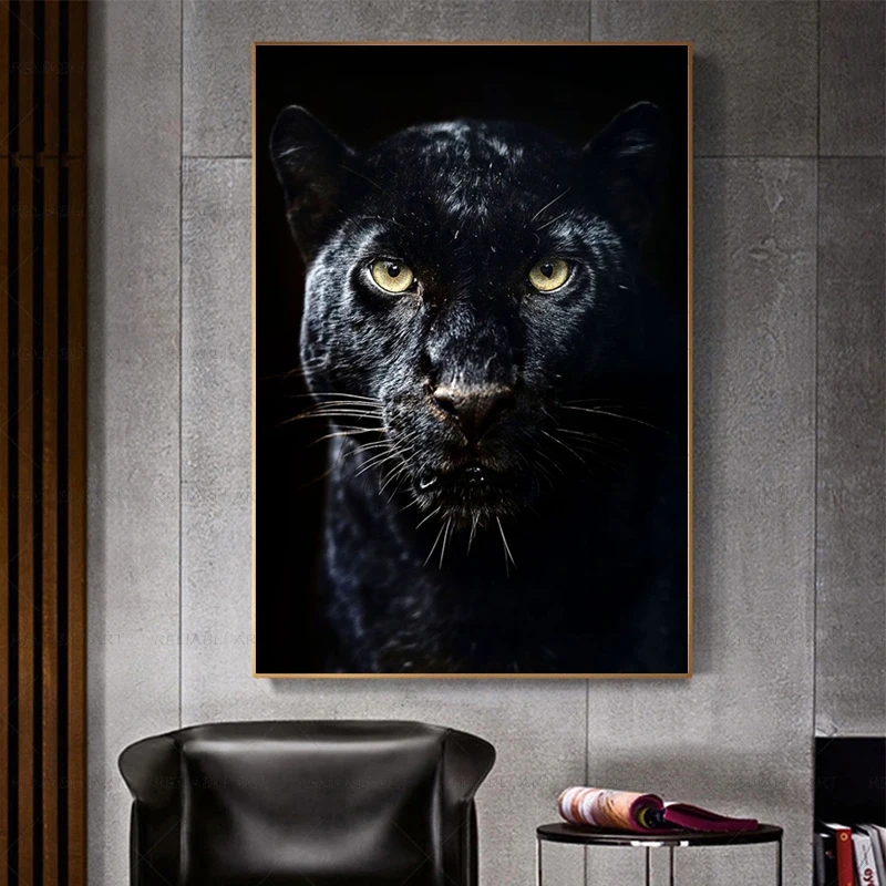 Panther Wild Animal Pictures Canvas Painting Posters and Prints Wall Art Modern Living Room Home Bedroom Decoration Artwork