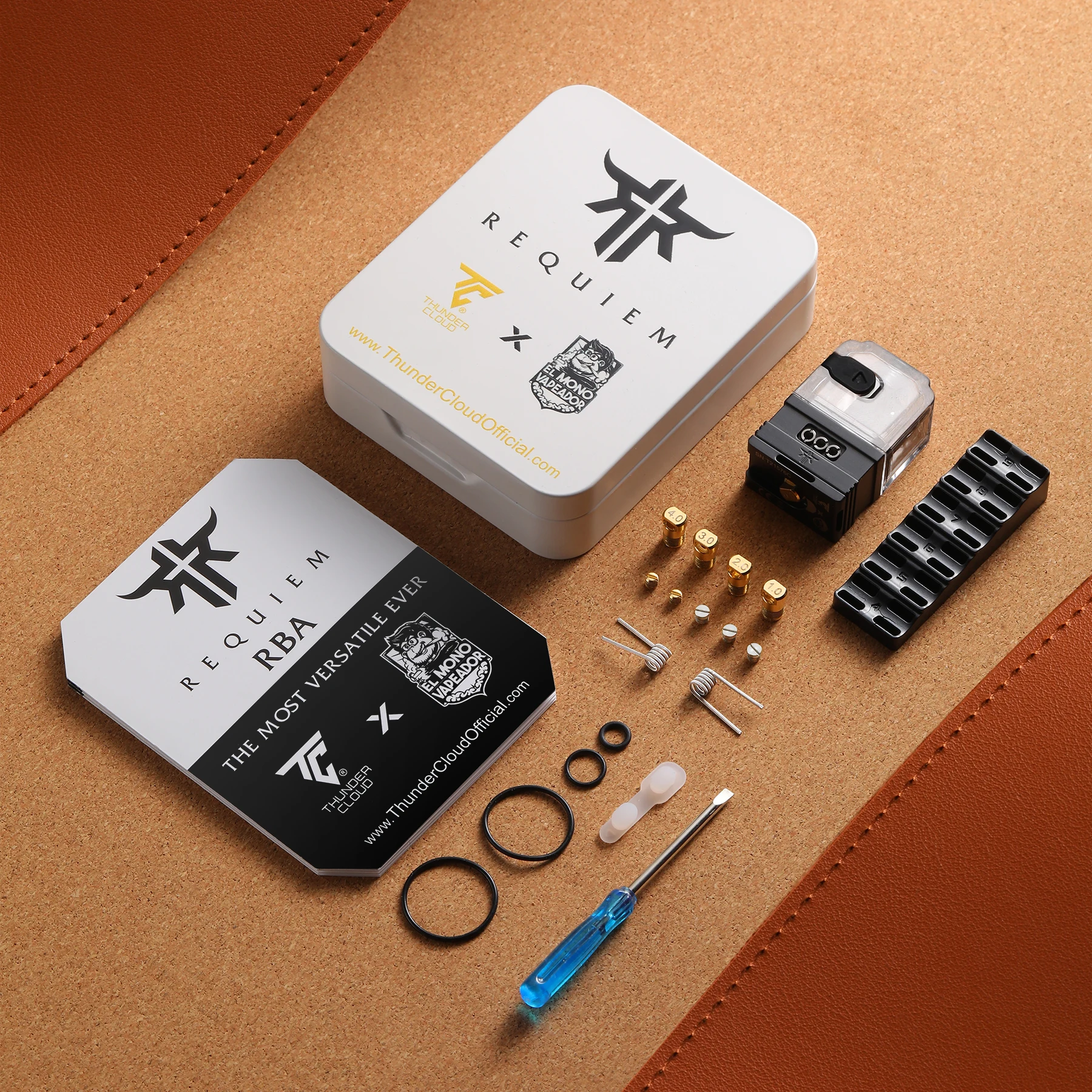 Original Requiem RBA Vape Atomizer 6ml Capacity Single Coil Electronic Cigarettes Vaporizer Designed By ELMONO VAPEADOR