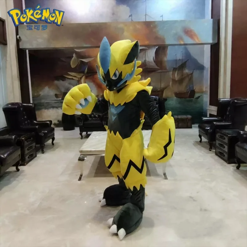 Pokémon Zeraora Doll Costume Set Cosplay Pokemon Lucario Animal Doll Costume Wearable Performance Customization Plush Toy Gift