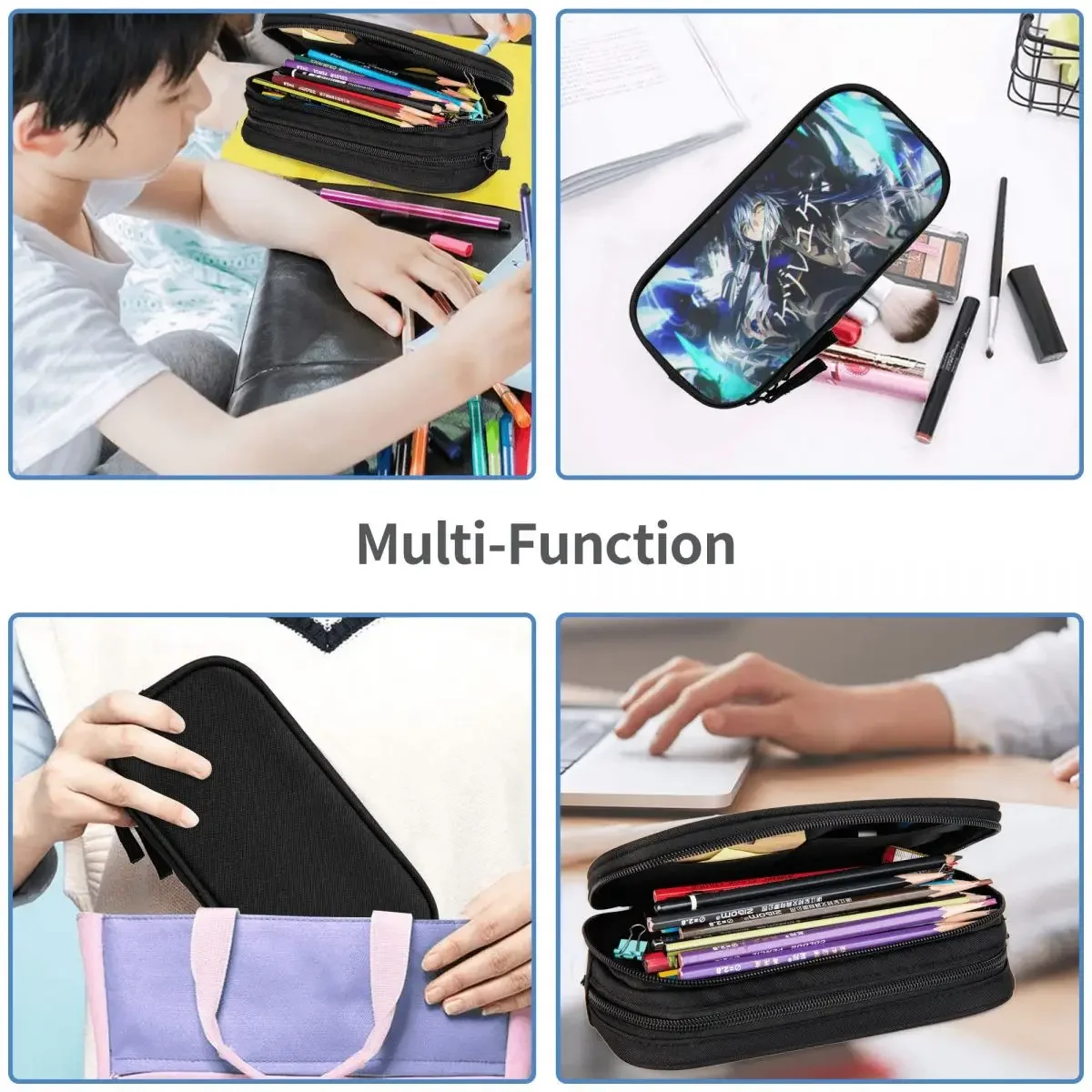 Anime Rimuru Reincarnated As A Slime TenSura Big Capacity Pencil Pen Case School Large Storage Bag Pouch Holder Box Organizer