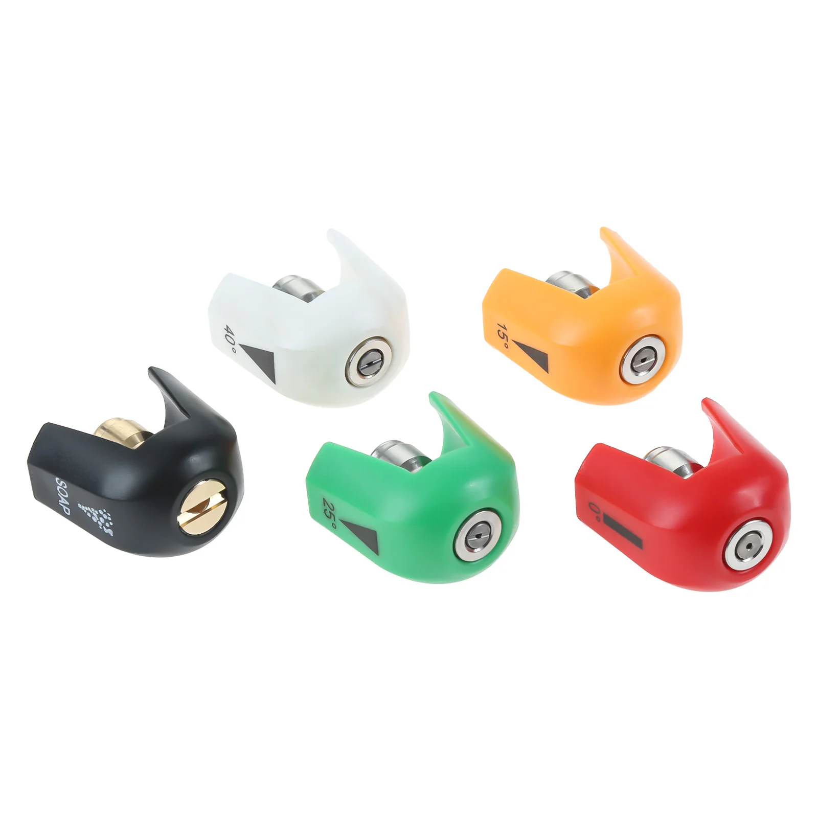 Punta dell'ugello per idropulitrice a connessione rapida da 5 pezzi adatta per Sun Joe SPX serie 3000 e idropulitrice universale in plastica ABS durevole