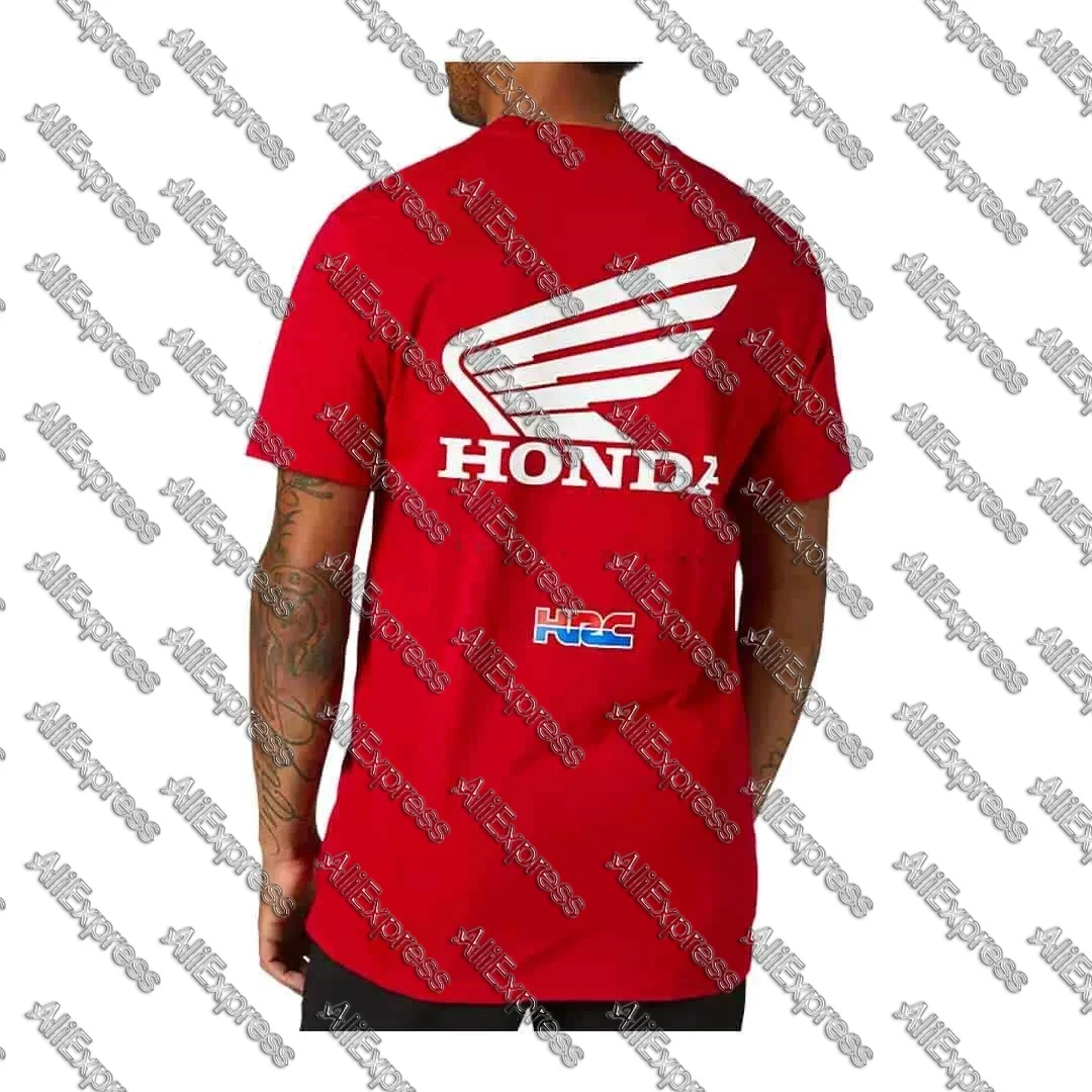 

Honda модная летняя футболка с круглым вырезом и коротким рукавом с логотипом автомобиля, удобная повседневная толстовка с принтом в стиле панк для мужчин и женщин