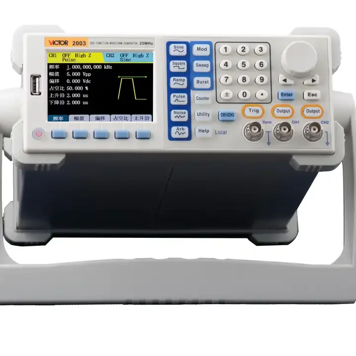 VICTOR 2003 25MHz Signal Function/ Arbitrary Waveform Generator 12 Bit Two-Channel Function Generator Frequency Counter