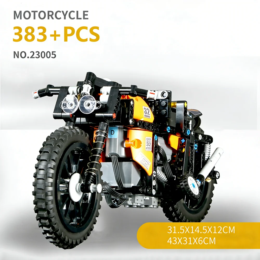 MOC Motorrad Serie Sport Fahrrad Modell Bausteine High Speed Fahrzeug Montage Pädagogisches Spielzeug für Kinder
