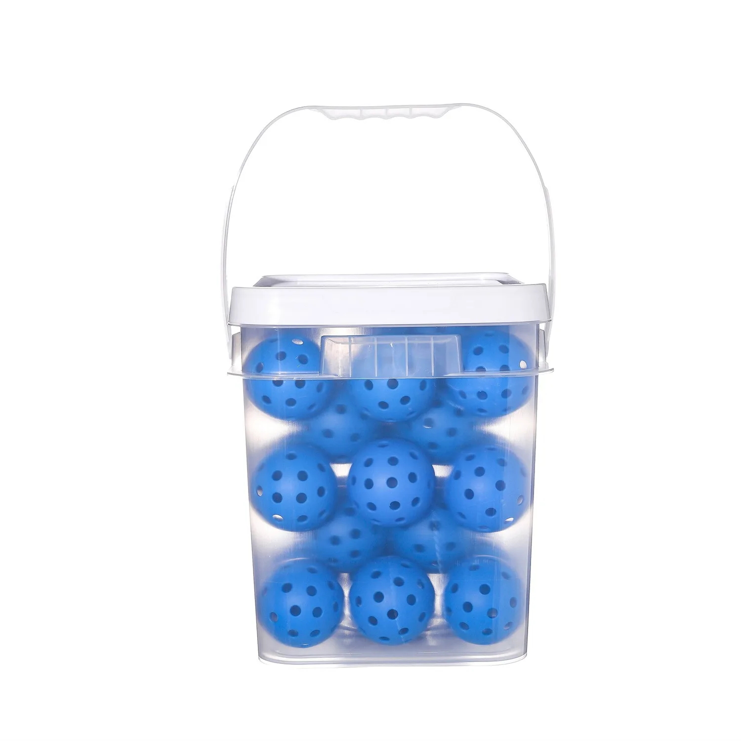 High Bounce Pickleball Ball with 40 Holes in Bucket Packaging for Outdoor Sports