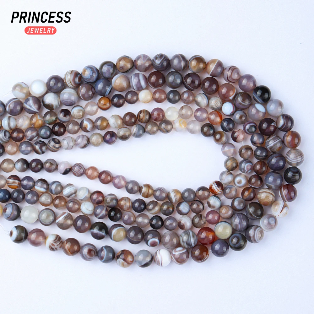 A++ Natural Botswana Agate Sardonyx Loose Beads for Jewelry Making Bracelets Necklace Stone Beads DIY Accessories 6 8 10mm