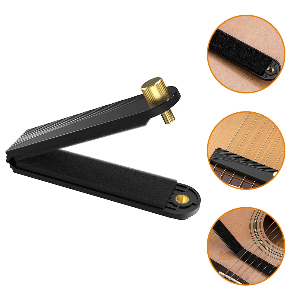 

Guitar String Dampener Black Metal Lightweight Portable Volume Control Compatible Guitars Easy Adjust Sound Quality Accessories