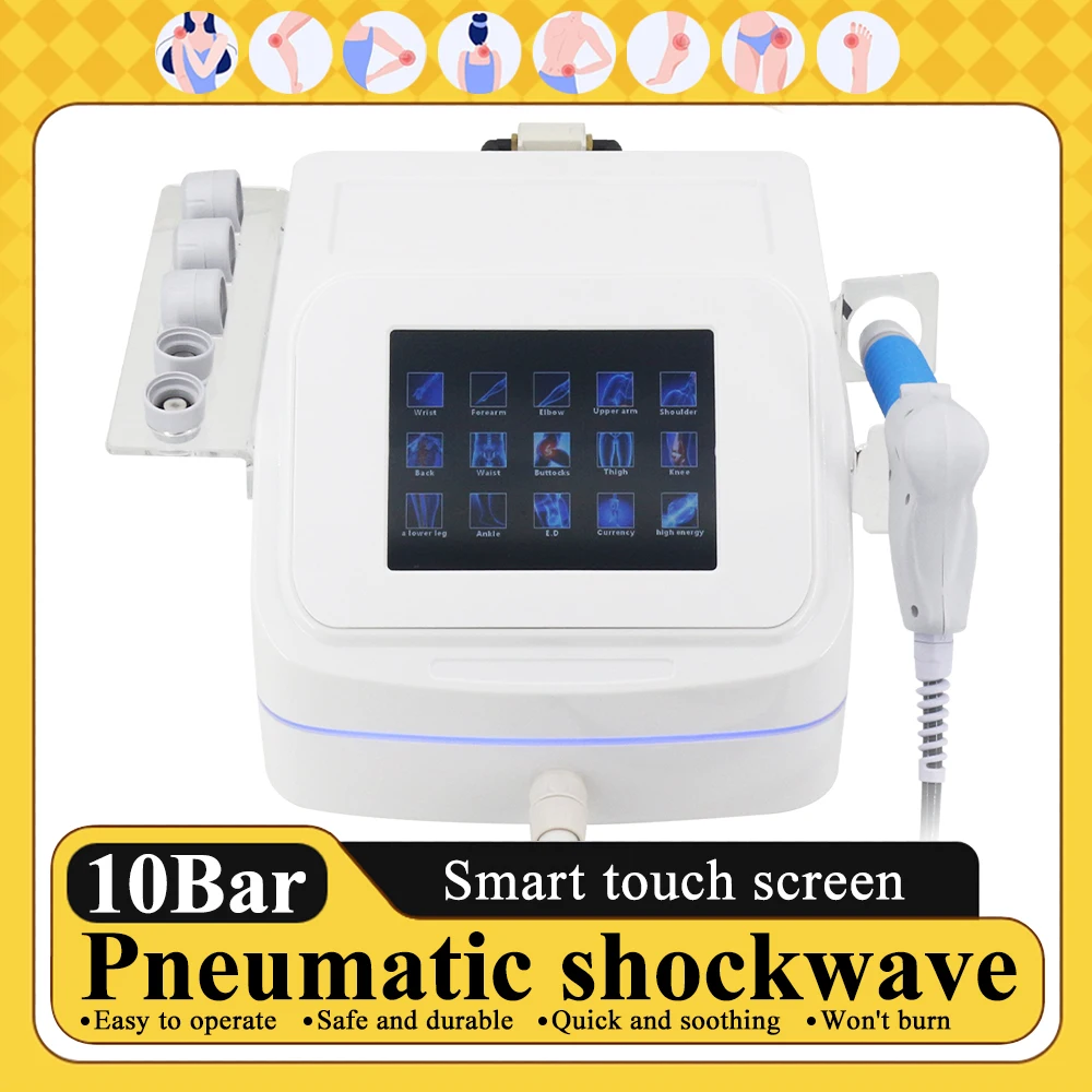 Pneumatic Shockwave Therapy Machine For ED Treatment And Shoulder Pain Relief 2025 Newest Professional Shock Wave 10Bar Massager