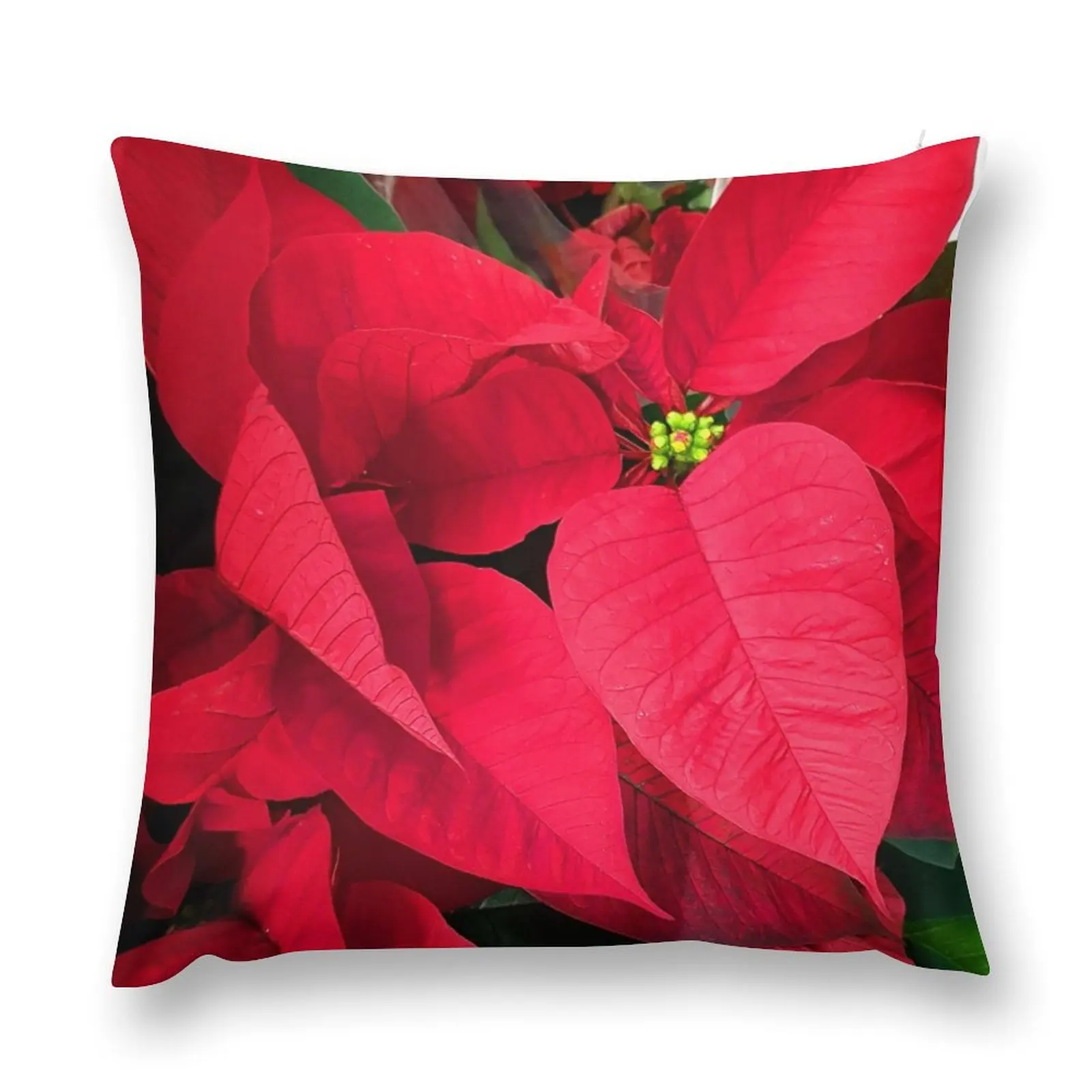 

Poinsettia Throw Pillow Luxury Pillow Case christmas cushions covers pillow