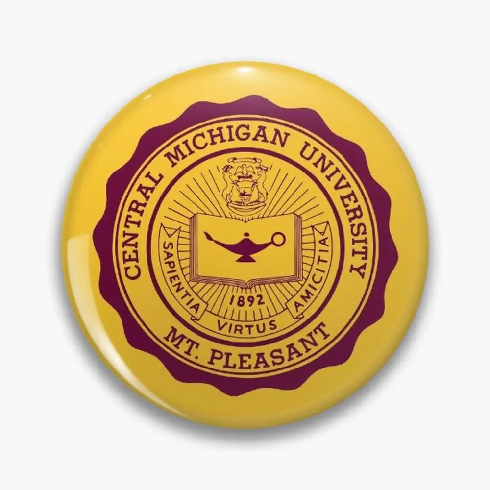 Central Michigan University Pin Buttons Brooches  Jewelry Accessory Customize Brooch Fashion Lapel Badges