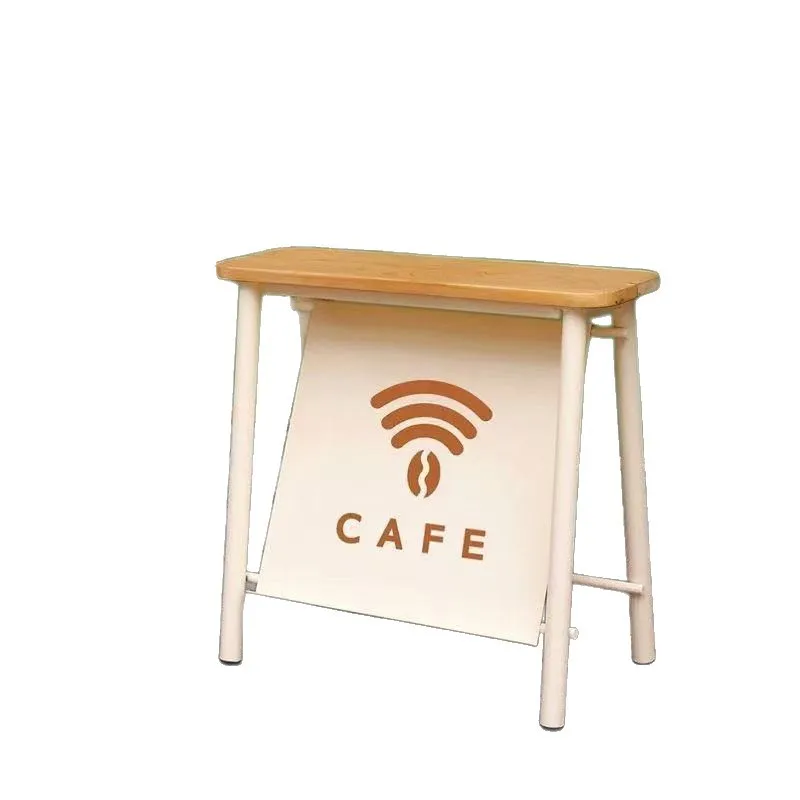 

Metal billboard store entrance floor-to-ceiling vertical display stand milk tea shop outdoor art can sit and rest