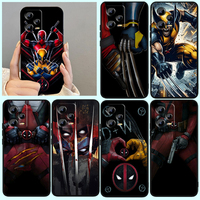 Marvel Wolverine Deadpool Love For Xiaomi Redmi Note 13 12R 12 12S Turbo 11 11T 11S 10 10S Pro Plus 5G Black TPU Phone Case