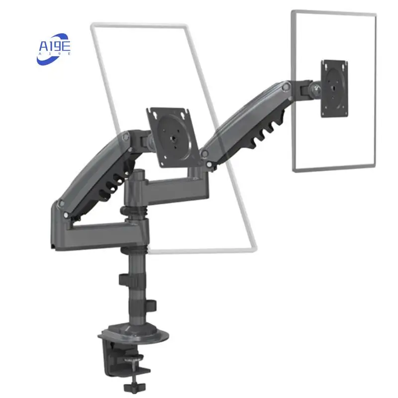 

A19E-H180 Desktop Spring Monitor Arm 17-30Inch Dual Monitor Holder Mount Arm Full Motion Display Stand Loading 2-9 Kgs