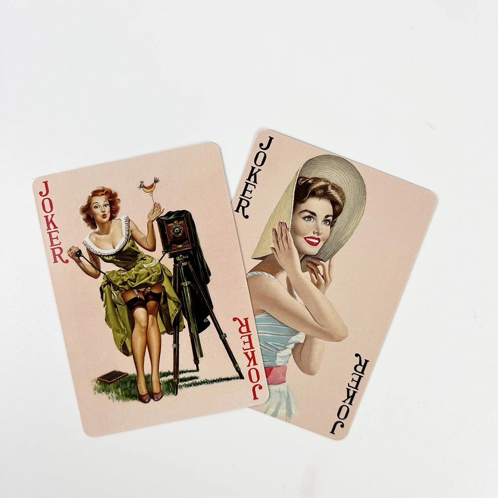 Vintage Retro Collection Playing Cards 54 Poker Deck Cards beautiful Girls Games for Game Party