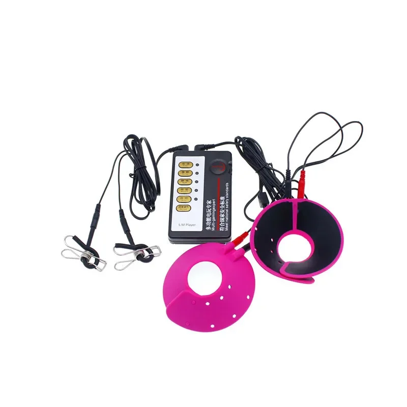 Stimulation Massage Electric Shock Nipple Clamps BDSM Fetish Breast Clip Conductive Labia Clip Accessories Sex Toys For Couple