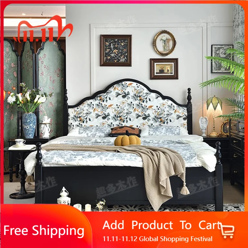 

Bedroom Double Massage Bed Luxury Modern Sofa Human Dog Bed Wooden Design Frame Simple Sleeping Cama Solteiro Home Furniture