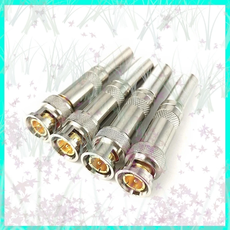 

2/5/10pcs BNC Male Connector Solder Jack Copper Pin Coaxial Twist-on Adapter for CCTV Camera Surveillance Kit System E3